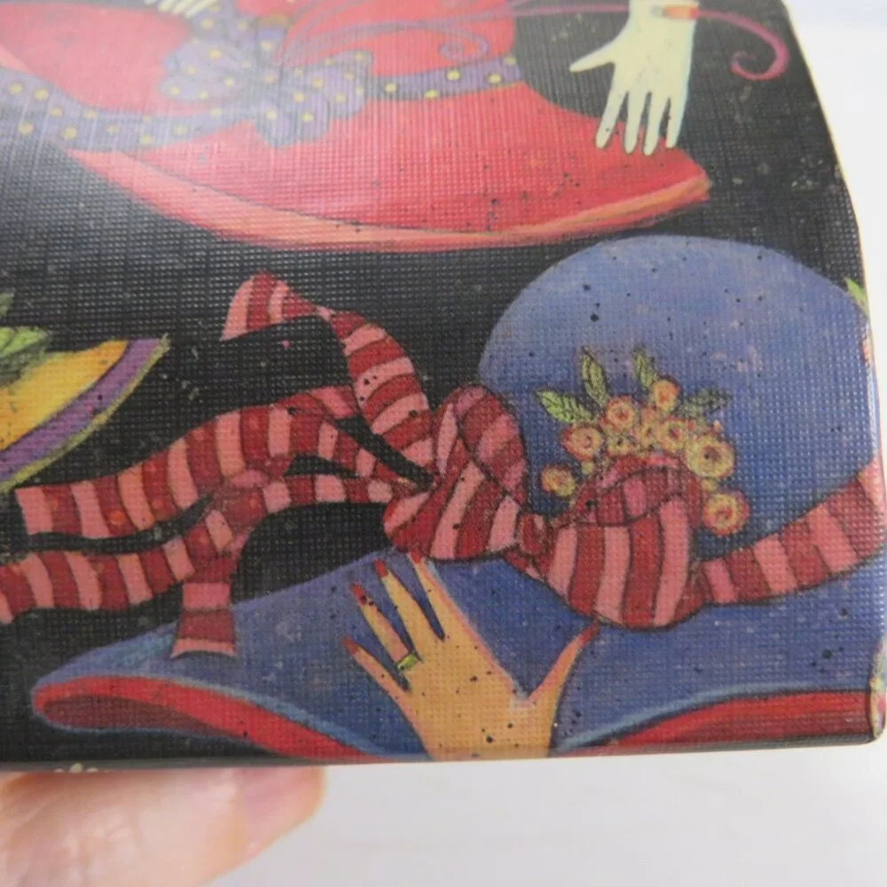 Red Hat Ring Gift Box with Domed Lid & Soft Felt inside Susan Winget Bob's Boxes